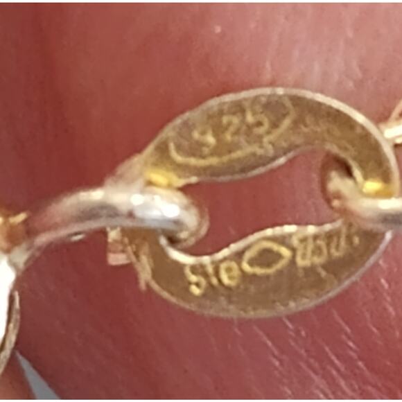 Amethyst Peridot And Pearl 925 Sterling Silver Modernist Pendant S.A.W. Signed - Picture 4 of 4